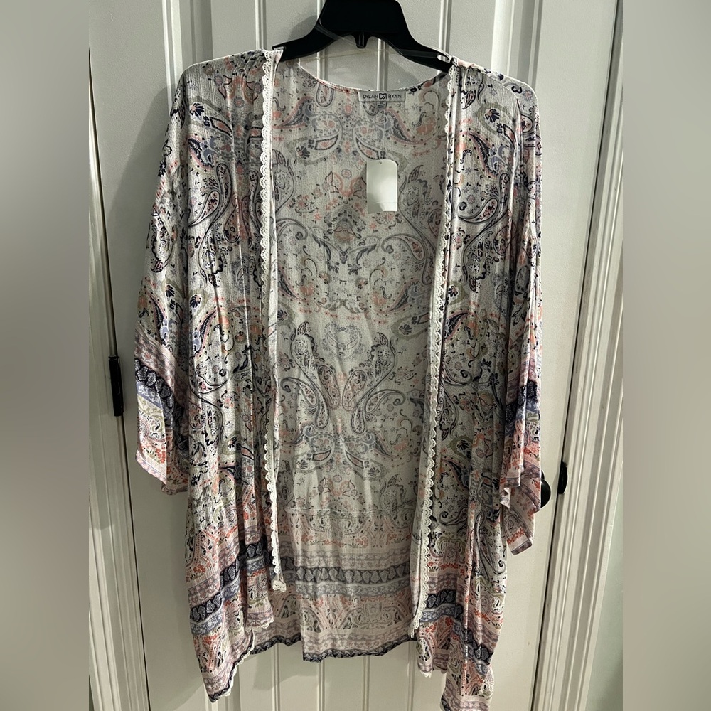 Paisley duster kimono
